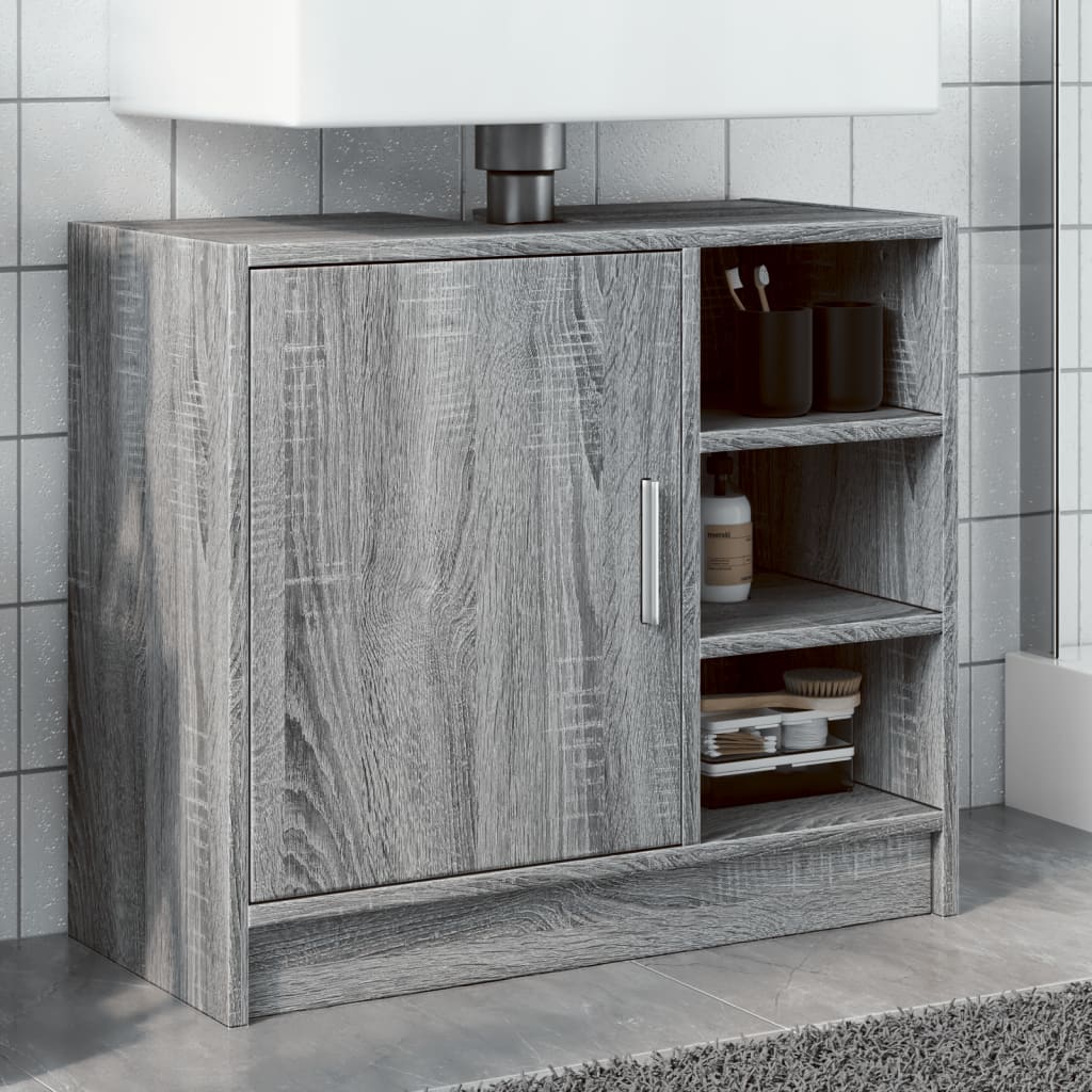 Waschbeckenunterschrank Grau Sonoma 63 cm