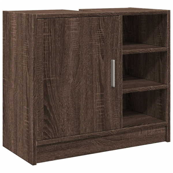 Waschbeckenschrank Braun Eichenoptik 63 cm
