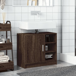 Waschbeckenschrank Braun Eichenoptik 63 cm