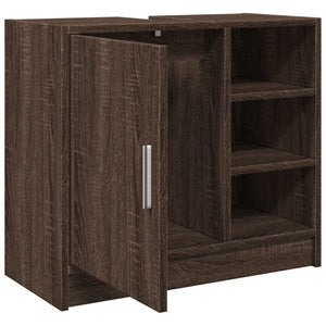 Waschbeckenschrank Braun Eichenoptik 63 cm