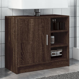 Waschbeckenschrank Braun Eichenoptik 63 cm
