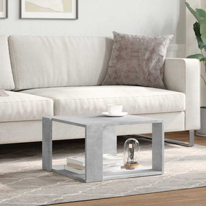 vidaXL Table basse gris béton 51,5x51,5x30 cm bois d'ingénierie