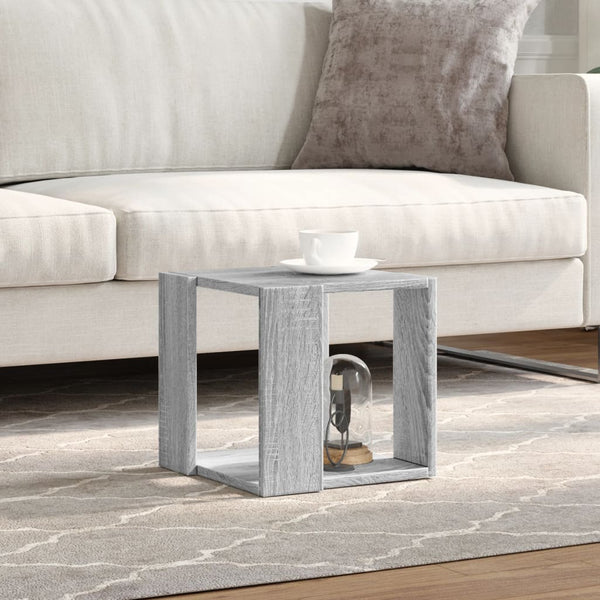vidaXL Table basse gris chêne Sonoma 32x32x30 cm bois d'ingénierie