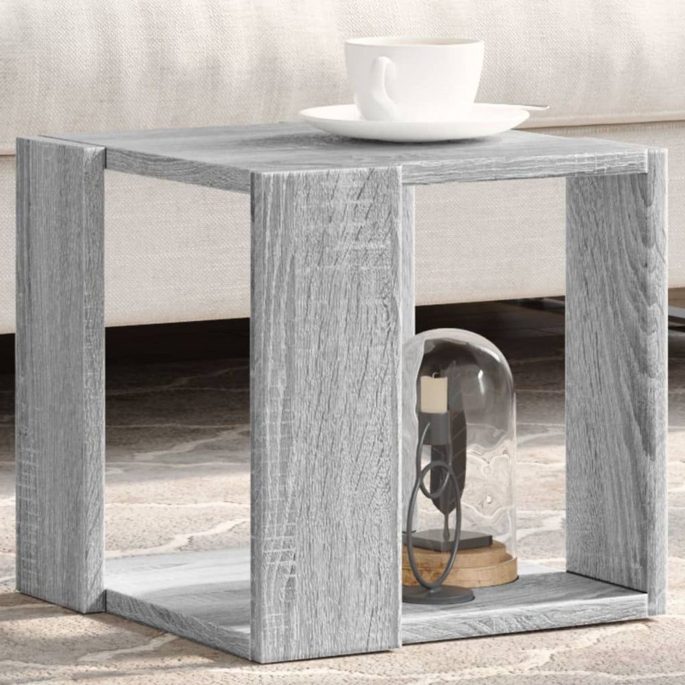 vidaXL Coffee Table Grey Sonoma Oak 32x32x30 cm Engineered Wood
