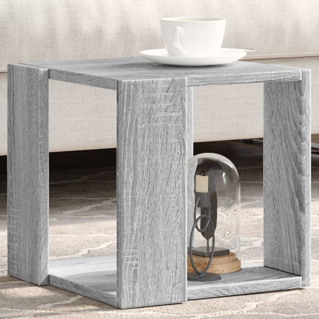 vidaXL Table basse gris chêne Sonoma 32x32x30 cm bois d'ingénierie
