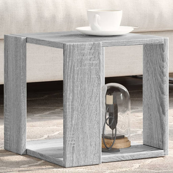 vidaXL Table basse gris chêne Sonoma 32x32x30 cm bois d'ingénierie