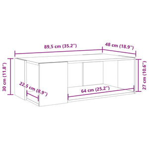 Weißer Couchtisch 89,5 cm