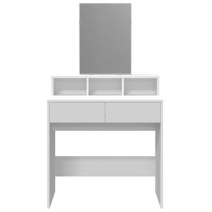 Schminktisch mit Spiegel, Weiß, 80 cm