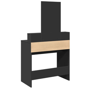 Schminktisch Schwarz mit Spiegel 80 cm