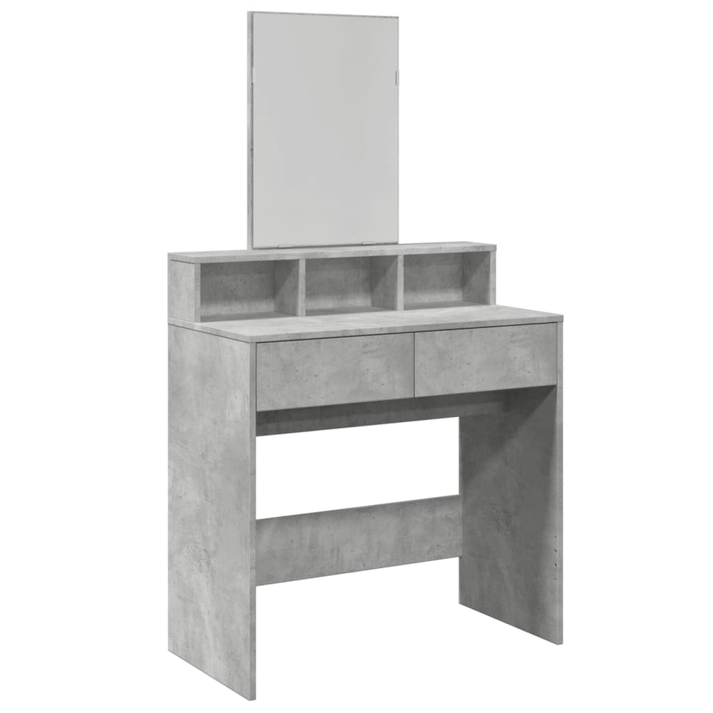 Schminktisch mit Spiegel Betongrau 80 cm