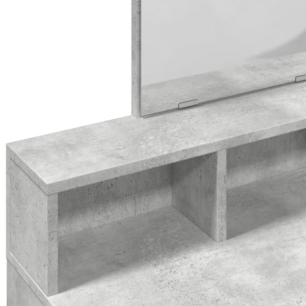 Schminktisch mit Spiegel Betongrau 80 cm