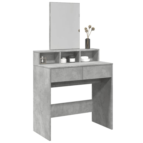 Schminktisch mit Spiegel Betongrau 80 cm