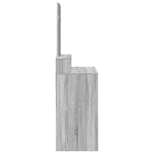 Schminktisch Grau Sonoma mit Spiegel 80 cm