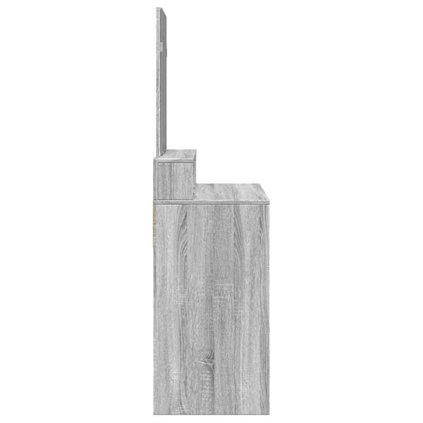 Schminktisch Grau Sonoma mit Spiegel 80 cm