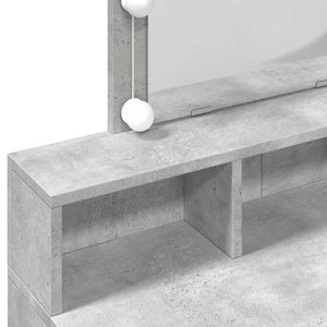Schminktisch mit LED Betongrau 80cm