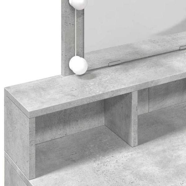 Schminktisch mit LED Betongrau 80cm