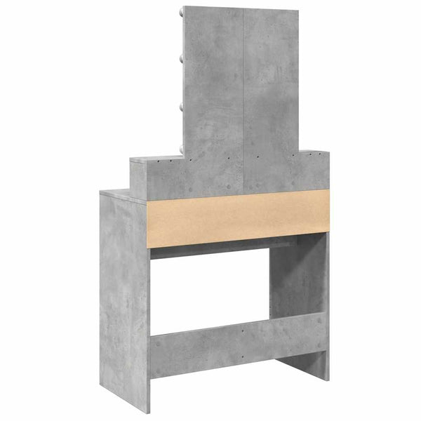 Schminktisch mit LED Betongrau 80cm