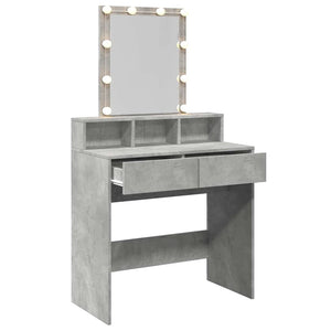 Schminktisch mit LED Betongrau 80cm