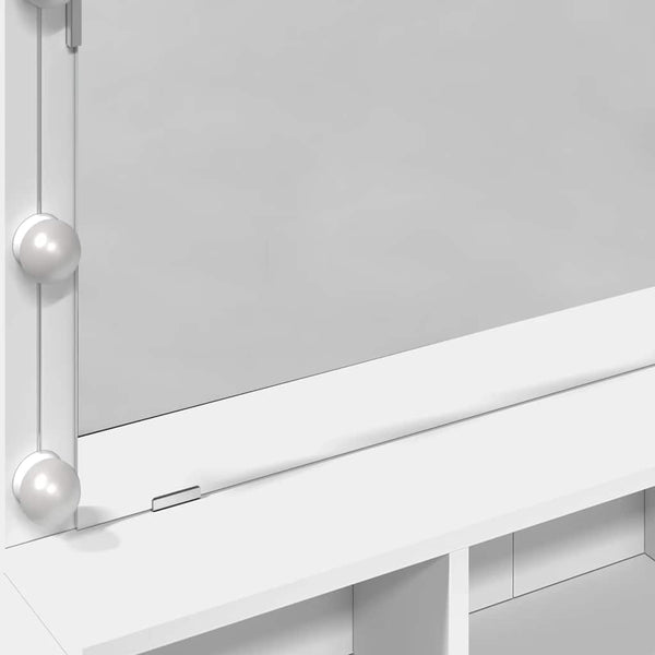 Schminktisch mit LED Beleuchtung, Weiß