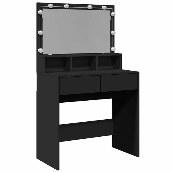 Schminktisch mit LED Schwarz 80cm