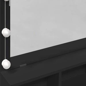 Schminktisch mit LED Schwarz 80cm