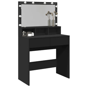 Schminktisch mit LED Schwarz 80cm