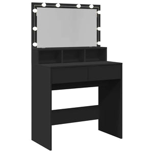 Schminktisch mit LED Schwarz 80cm