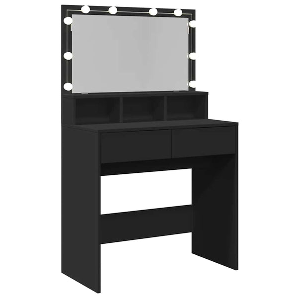 Schminktisch mit LED Schwarz 80cm