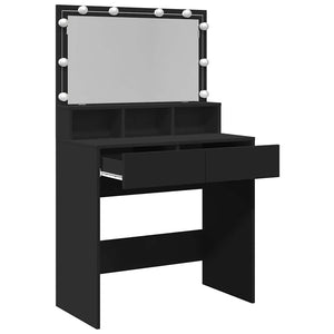 Schminktisch mit LED Schwarz 80cm