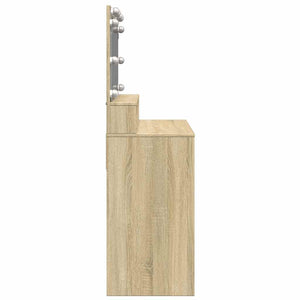 Schminktisch mit LED Sonoma-Eiche 80cm