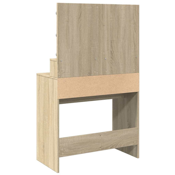Schminktisch mit LED Sonoma-Eiche 80cm