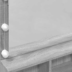 Schminktisch mit LED Grau Sonoma 80cm
