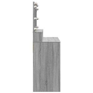 Schminktisch mit LED Grau Sonoma 80cm