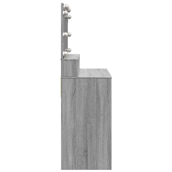 Schminktisch mit LED Grau Sonoma 80cm