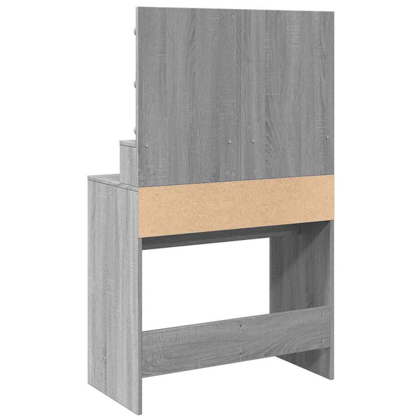 Schminktisch mit LED Grau Sonoma 80cm