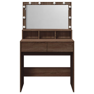 Schminktisch mit LED Braun Eiche 80cm