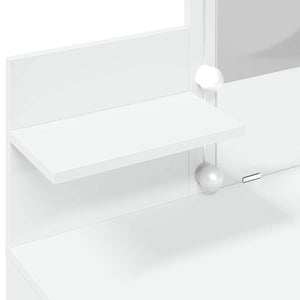 Schminktisch mit LED Beleuchtung, Weiß, 100 cm