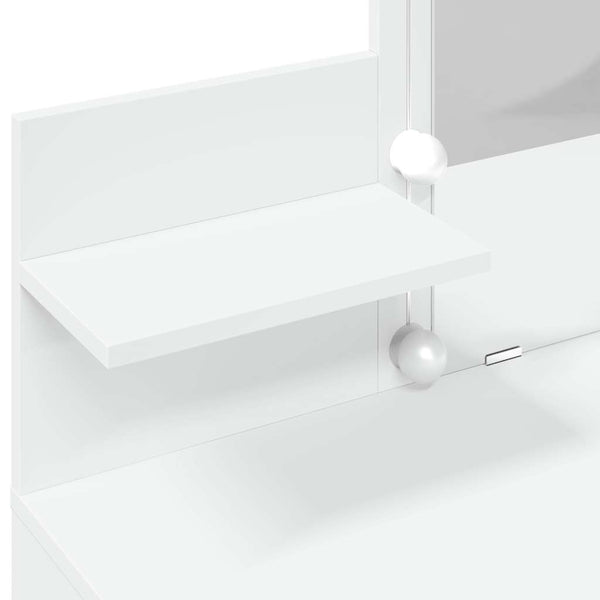 Schminktisch mit LED Beleuchtung, Weiß, 100 cm