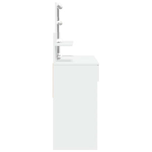 Schminktisch mit LED Beleuchtung, Weiß, 100 cm