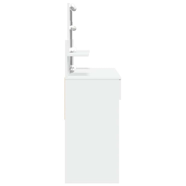Schminktisch mit LED Beleuchtung, Weiß, 100 cm
