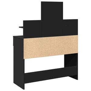Schminktisch mit LED Schwarz 100x40x130 cm