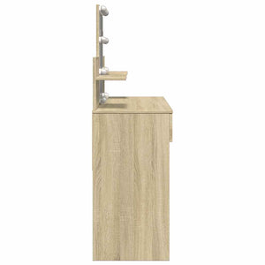 Schminktisch mit LED Sonoma-Eiche 100x40x130 cm