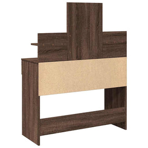 vidaXL Dressing Table with LED Brown Oak-Look 100x40x130 cm