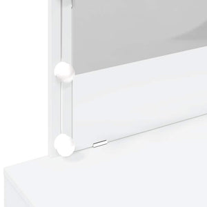 Schminktisch mit LED Beleuchtung, Weiß, 100cm