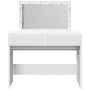 Schminktisch mit LED Beleuchtung, Weiß, 100cm