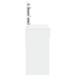 Schminktisch mit LED Beleuchtung, Weiß, 100cm