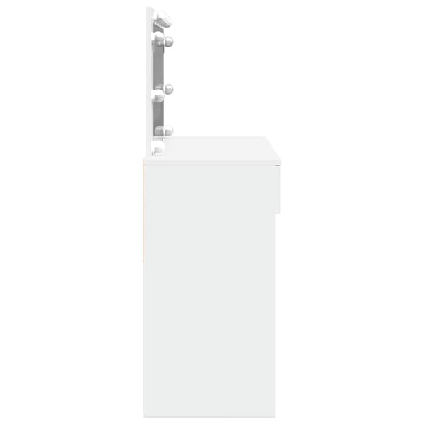 Schminktisch mit LED Beleuchtung, Weiß, 100cm