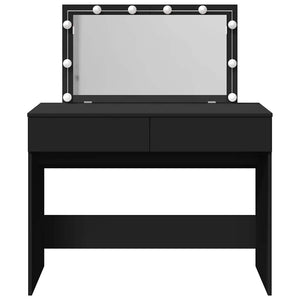 Schminktisch Schwarz mit LED-Beleuchtung