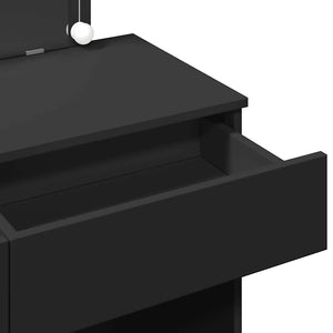 Schminktisch Schwarz mit LED-Beleuchtung