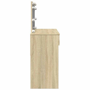 Schminktisch mit LED Sonoma Eiche 100x40x120 cm